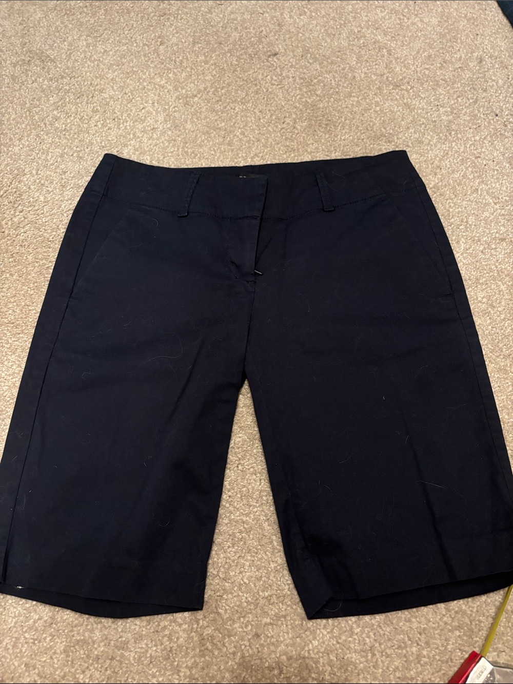 Classic Navy Knee-Length Shorts